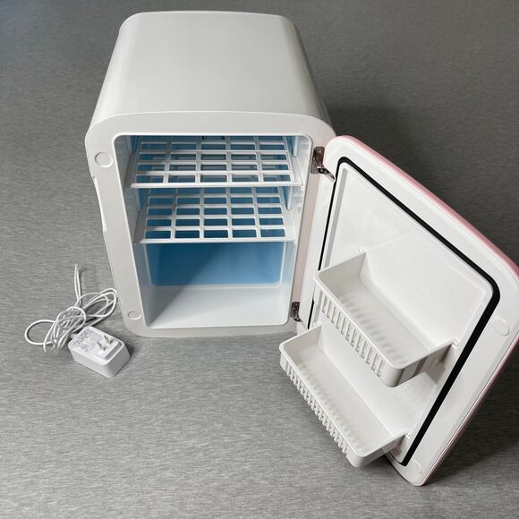 Cooluli White & Pink 12 Can / 10 Liter Vanity Mini Beauty Fridge for Decor - Picture 11 of 12